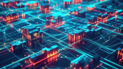 ai futuristic style emerging supply chain map