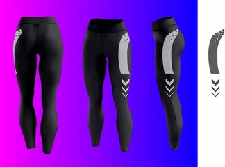 High-Performance Fitness Leggings Pattern