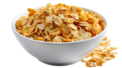 Healthy Oats: A close-up shot of a bowl of fresh oats, showcasing their natural texture, perfect for a nutritious breakfast, radiating health and vitality.