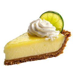  Key Lime Pie with Whipped Cream [Transparent Background PNG].