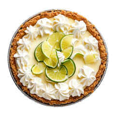  Key Lime Pie with Whipped Cream [Transparent Background PNG].