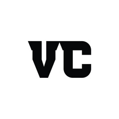 VC monogram logo design letter text name symbol monochrome logotype alphabet character simple logo