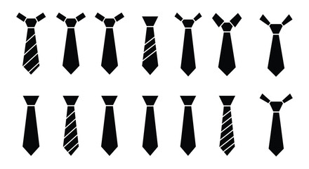 Various neckties displayed in a repeating pattern black and white silhouette