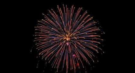 Fototapeta premium Spectacular Burst of Fireworks Illuminating the Night Sky Celebration and Festivities