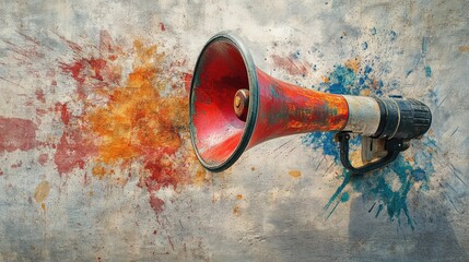 design organic megaphone layering style