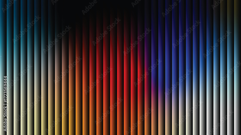 Poster Glass Gradient Fractal Neon Background Abstract Vertical Stripes Blur Pattern.