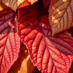 red autumn leaves