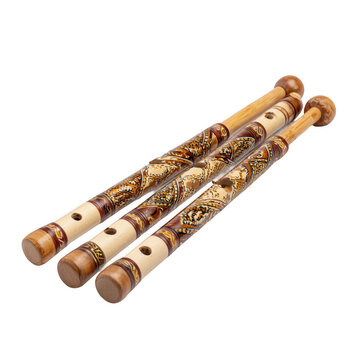 Graceful rainstick percussion set against a white backdrop to accentuate its beauty [Transparent Background PNG]