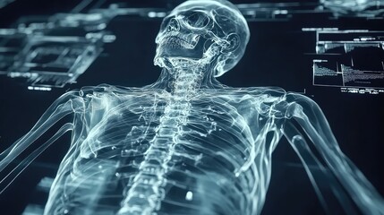 image hyper detailed stylized animation of an x ray image