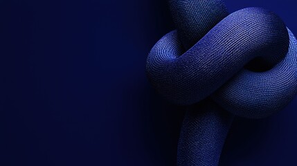 Fototapeta premium 3D abstract blue background with curved paper shapes, close - up futuristic wallpaper for design 