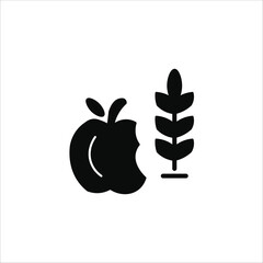 nutritions icons. simple solid vector