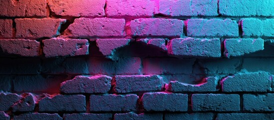 Neon Brick Wall: A Vibrant, Textured Background