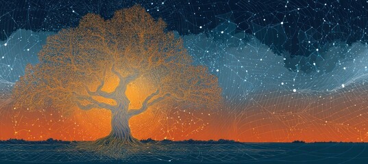 Celestial Tree: A Digital Dreamscape