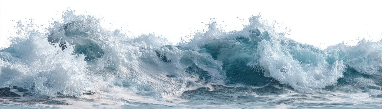 Powerful ocean waves crashing against the horizon (1)