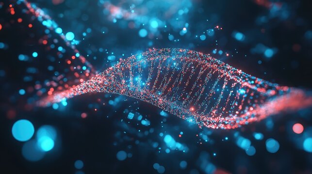 bioformatics detailed view of genetic sequence in medical research