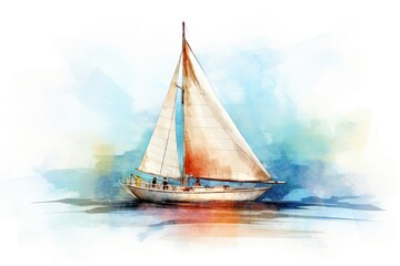Fototapeta premium Boat sailboat painting vehicle.