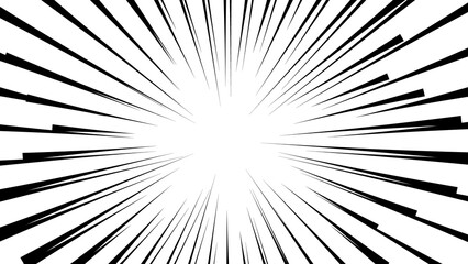 white background Converging line effect video. 集中線のエフェクト動画 - 1