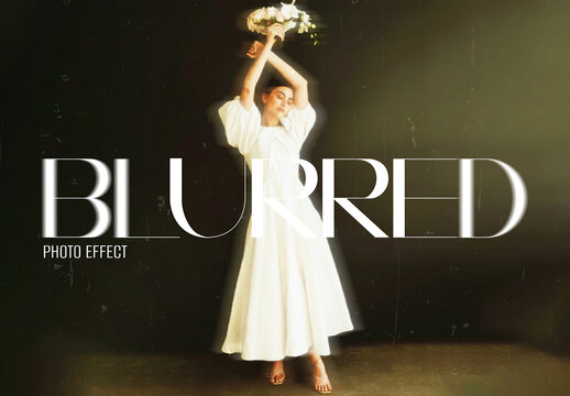 Dreamy Motion Blurred Photo Effect Mockup