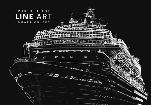 Line Art Drawing Photo Effect