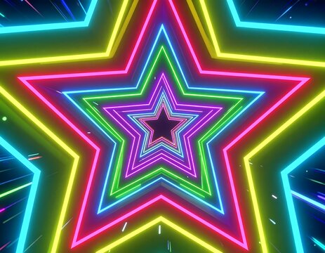 Vibrant star tunnel