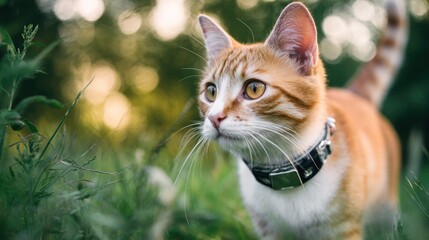 Ginger Cat in the Grass