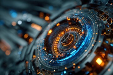 Fototapeta premium Futuristic Technology Core: Digital Abstract