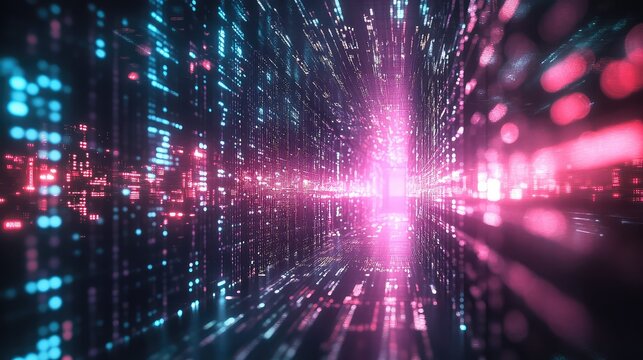encryption dreamily transforming binary code