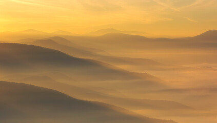 sunrise in the mountains