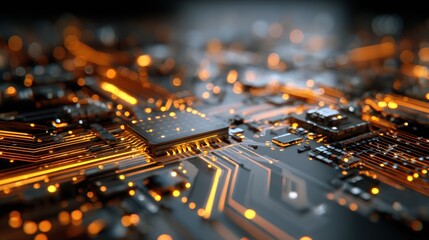 Glowing Circuit Board: A Technological Marvel