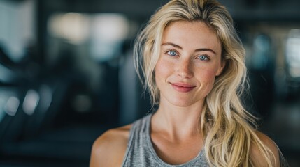 Portrait of a Smiling Blonde Woman