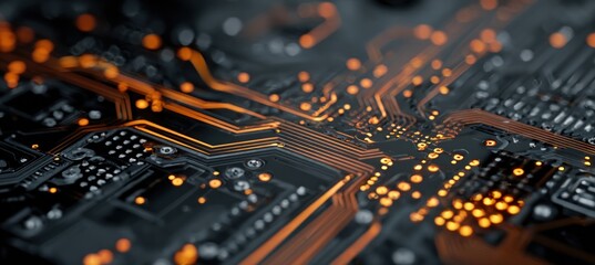 Intricate Circuit Board: A Close-Up View of Technology's Inner Workings