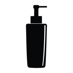 Pump Bottle Silhouette with Rectangular Shape