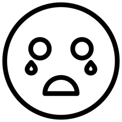 Cry Outline Icon