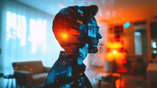 innovtion high quality holographic projection of a realtor's profile
