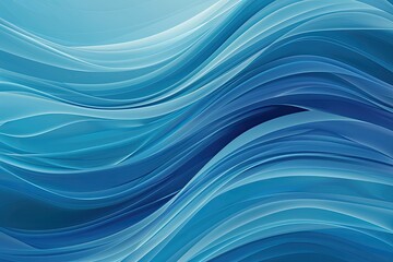 Abstract image of flowing, translucent blue waves creating a dynamic, undulating pattern with varying shades and depth