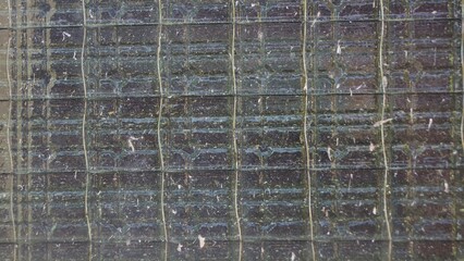 Cracked Glass Surface with Grid Pattern