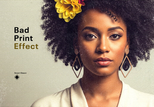 Colored Bad Print Photo Effect