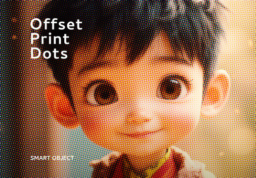 Offset Print Dots Photo Effect