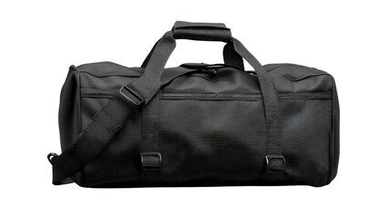 Naklejka premium Gym bag with wide strap and comfort pad, background isolated on a Transparent background, PNG file.