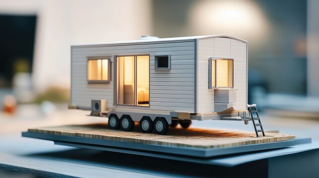frmg constructing a mobile home in a highly detailed manner