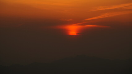 Beautiful natural scenery from Sobaeksan Mountain, Korea