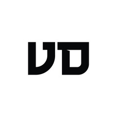 VD monogram logo design letter text name symbol monochrome logotype alphabet character simple logo