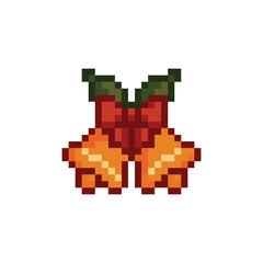 pixel art christmas bell vector icon pixel element for 8 bit game