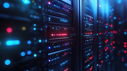 Naklejka premium bandwidth realistic style data server beaming