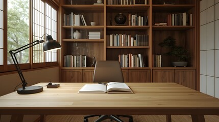 An aesthetic study room that makes you enthusiastic about learning