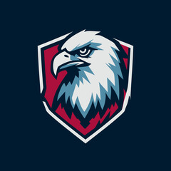 american eagle with flag of usa