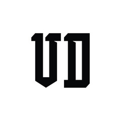 VD monogram logo design letter text name symbol monochrome logotype alphabet character simple logo