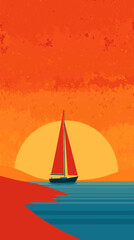 sailing boat on the sea