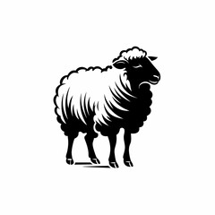 vector illustration of sheep