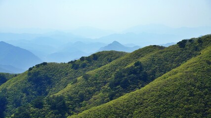Beautiful natural scenery from Sobaeksan Mountain, Korea